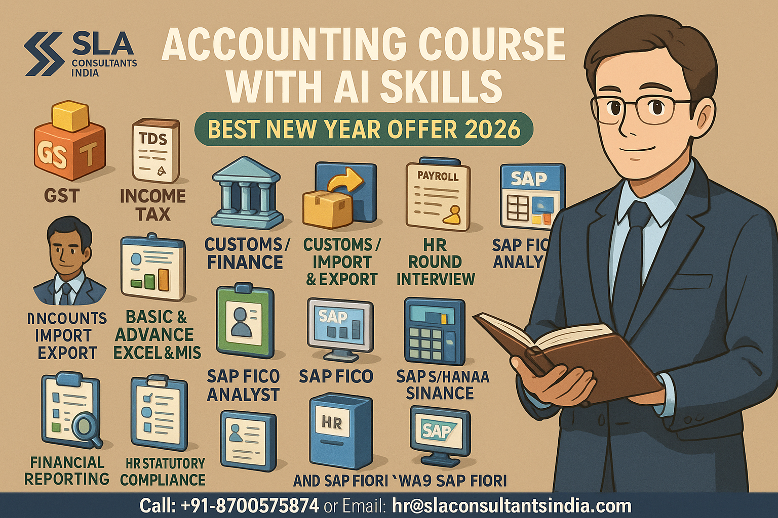 Online Accounting Course with GST Certification, 100% Job, Salary upto 2.8 LPA, GST, SAP FICO Training Certification, Delhi, Noida, Sector 135, Ghaziabad, “New Year Offer 2026”