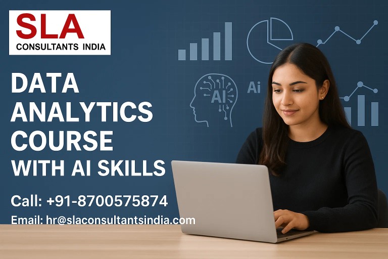 Certified Data Analyst Course Online – Job Oriented Institute, Shift Job with AI Skills in 2026, by SLA Consultants India, Microsoft Certification Support,